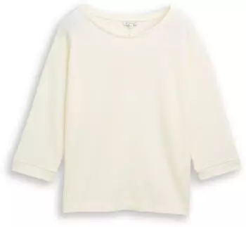 Tom Tailor Longsleeve mit Fledermausärmeln (1043159) whisper white