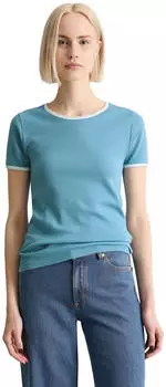 Marc O'Polo T-Shirt loose (503212151387) azur/naturwei&szlig;