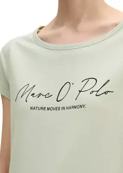 Marc O'Polo Print-T-Shirt Regular (5000013309) calm sage – Baumwolle sorgt für angenehmen Tragekomfort im Alltag