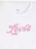 Levi's The Perfect Graphic Tee (17369) lse_large batwing- pink logo bright white