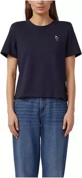s.Oliver Jerseyshirt aus Baumwolle mit Stickerei 2164143 pastellblau/dunkelblau/pastellgelb/grün
