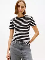 Tommy Hilfiger T-Shirt New Cody WW0WW40587 Braun Slim Fit Damen
