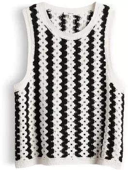 Opus Top Ribbed Ipoma Slit weiß