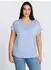 Tom Tailor T-Shirt mit Leinenanteil kentucky blue
