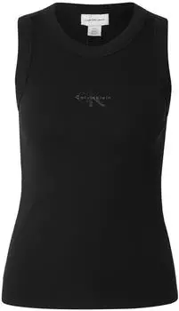 Calvin Klein Monologo Sleeveless Tee Relaxed Fit Tank Top (LV047E200G) grau/schwarz