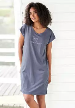 Vivance Dreams Longsleeve mit kleinem Frontprint (34812859) dunkelblau