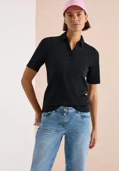 Cecil Basic Poloshirt mit Kurzarm (15359913) palm breeze green