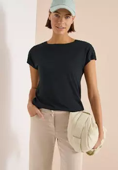 Cecil Rundhalsshirt mit Raffung (33284153) palm breeze green