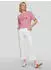 Rabe Rundhalsshirt im Streifen-Look mit Glitzer-Druck (81949033) koralle