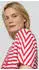 Rabe Rundhalsshirt im Streifen-Look mit Glitzer-Druck (81949033) koralle