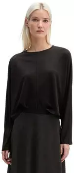 Marc O'Polo Langarmshirt aus Organic Cotton Single Jersey, Loose Fit (66946036) dunkelbraun