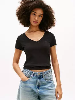 Tommy Hilfiger TJW 3Pack V-Neck Tee T-Shirt (DW0DW23005) schwarz/ecru/dark night navy