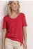 Street One T-Shirt mit V-Ausschnitt in lockerer Passform (A325250) salsa rot