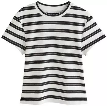 Next Fashion T-Shirt Regular Fit schwarz/weiß