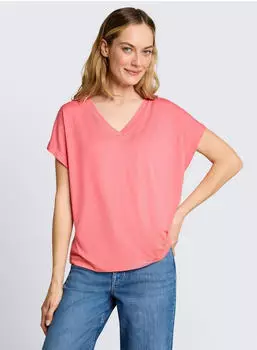 Tom Tailor T-Shirt mit V-Ausschnitt (1051202) soft fuchsia pink