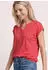 Street One Dropped Shoulder Shirt mit Split Neck (A325065) sunset red