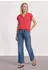 Street One Dropped Shoulder Shirt mit Split Neck (A325065) sunset red