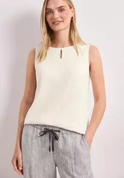 Street One Top mit Rundhals und Cut-Out-Detail Wei&szlig; (A32499410108)