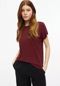 s.Oliver Flie&szlig;endes Jersey-Shirt mit &uuml;berschnittenen Schultern rot 2178619.3903.