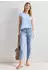 Street One Shirt mit Rundhals und Rippdetails Blau (A32545117501)