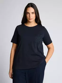 Tom Tailor T-Shirt Boxy Fit with Chest Pocket (1050883) sky captain blue