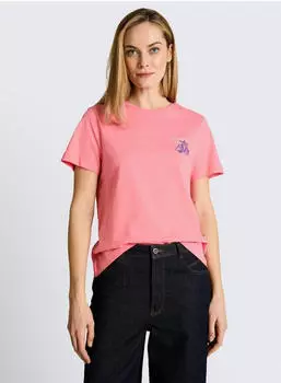 Tom Tailor T-Shirt Basic Crew Neck Print (1050414) soft fuchsia pink