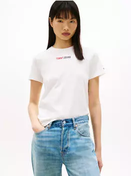 Tommy Hilfiger TJW REG ESSENTIAL LOGO 2 TEE EXT Regular Fit (DW0DW21842) ecru