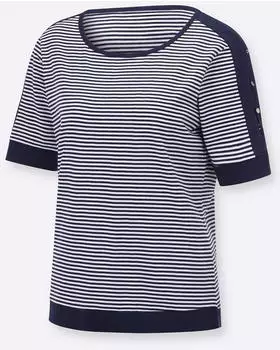 Witt Weiden Geringeltes Kurzarm T-Shirt (200308) marine-wei&szlig;-geringelt