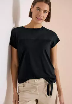 Cecil Rundhalsshirt mit Raffung (B325299) palm breeze green