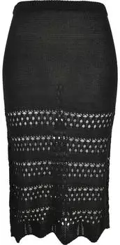 Urban Classics Ladies Short Crochet Knit Neckholder Top (TB5496) schwarz