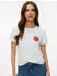 Vero Moda VMVANJA SS TOP BOX JRS Kurzarmshirt (69180634) snow white/rot