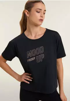Freddy Mood Up Cropped T-Shirt (F25WSFT2) blau