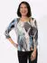 Witt Weiden Rundhals-Shirt mittelblau-camel-bedruckt