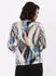 Witt Weiden Rundhals-Shirt mittelblau-camel-bedruckt