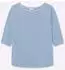 Sheego 3/4-Arm-Shirt Rundhalsausschnitt (28681605) eisblau