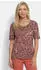 GOLDNER Viskoseshirt mit abstraktem Floraldruck rostrot/koralle