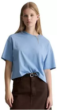 Marc O'Polo T-Shirt Material Mix Relaxed Fit (82642537) medium blau 4840