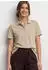 Street One Kurzarm Poloshirt Rippstruktur Beige (A32507616667)