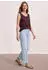 Street One Top aus Jersey mit Elastiksaum Rot (A32541417820)