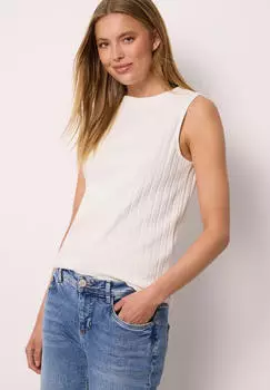 Street One Top mit Turtle Neck Rippstruktur Wei&szlig; (F32537110108)