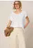 Street One Dropped Shoulder Shirt mit Deko-Tape Weiß (F32533110000)