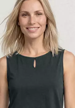 Street One Top mit Rundhals und Cut-Out-Detail Gr&uuml;n (A32499417742)