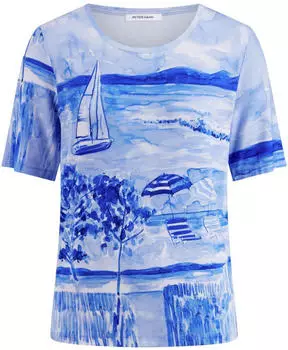 Peter Hahn Rundhals-Shirt blau (125074)