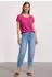 Street One Dropped Shoulder Shirt mit Rundhals Pink (A32540617281)