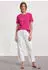 Street One T-Shirt mit gerafftem Ärmel Pink (A32524517281)