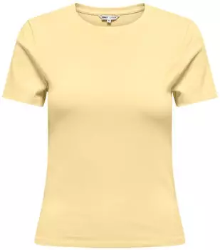 Only ONLRILEY S/S TOPJRS T-Shirt Slim Fit (94983203) italian straw