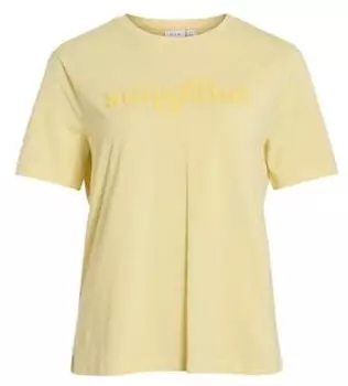 Vila Visybil Sun O-Neck S/S T-Shirt (14107368) pale banana