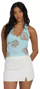 Billabong Sunny Sometimes Neckholder Top (71163540) hellblau/braun/wei&szlig;
