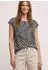 Street One Shirttop Sommershirt im Ausbrenner-Look mit Allover-Print (A325465) schwarz