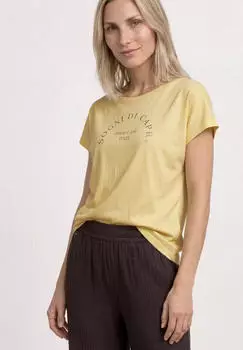 Street One Dropped Shoulder Shirt mit Rundhals Gelb (A32499927607)